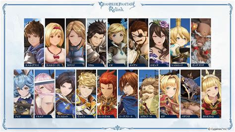 granblue relink character list|best characters granblue relink.